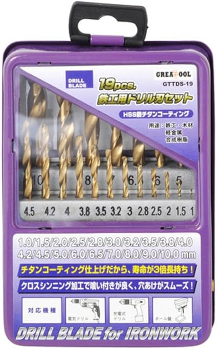 Drill blade set for ironwork